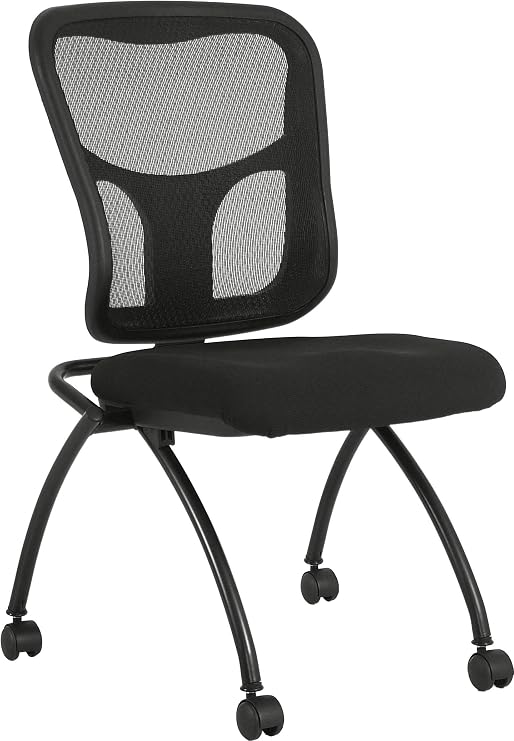Eurotech Seating Flip Chair Flip Nesting Chair with No Arms, Black (Set of 2)