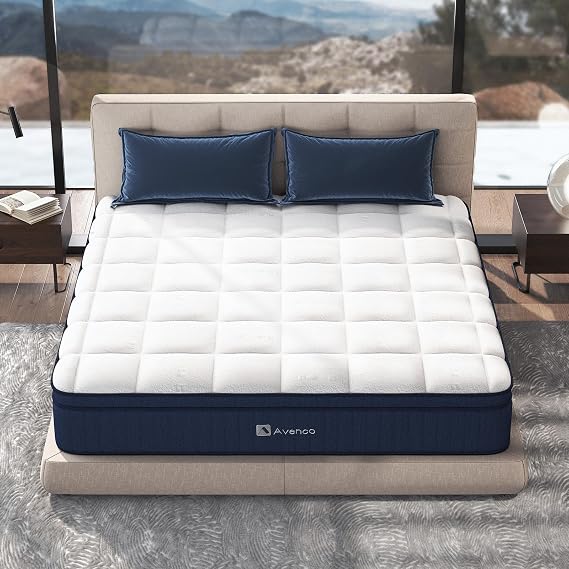 Avenco Bed Mattress Conventional, Latex Foam, King