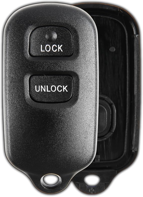 KeylessOption Key Fob Cover Case Replacement for 2000 2001 2002 2003 2004 2005 2006 2007 2008 Toyota Celica Echo Highlander Prius Rav4 Tacoma Yaris 4Runner Tundra Remote Shell, 3-Button HYQ12BBX