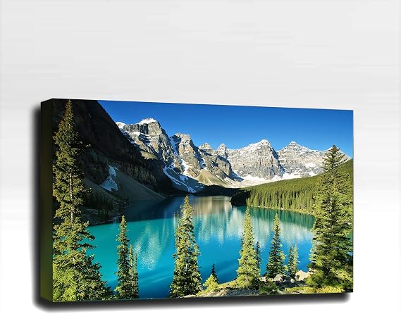 Mountain Lake - Curated Art 3'x2'x2" Acoustic Panel : Includes all Mounting Hardware.