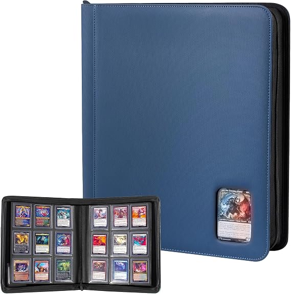ProCase Top Loader Binder, 9 Pocket Holds 324 Toploaders, Navy