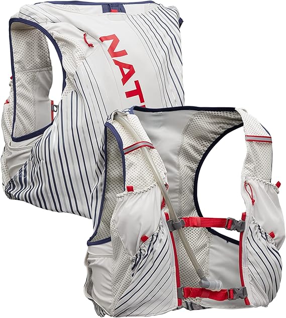Nathan Men's Pinnacle Race Vest 12L Hydration Pack, 1.6L Water Bladder, Running Vest, Water-Resistant Pockets, Lightweight & Moisture Wicking