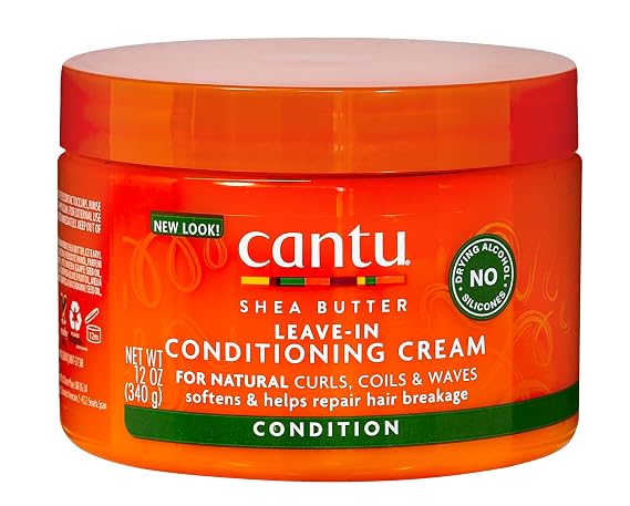 Cantu Shea Butter for Natural Hair Leave in Conditioning Cream, 12 Ounce