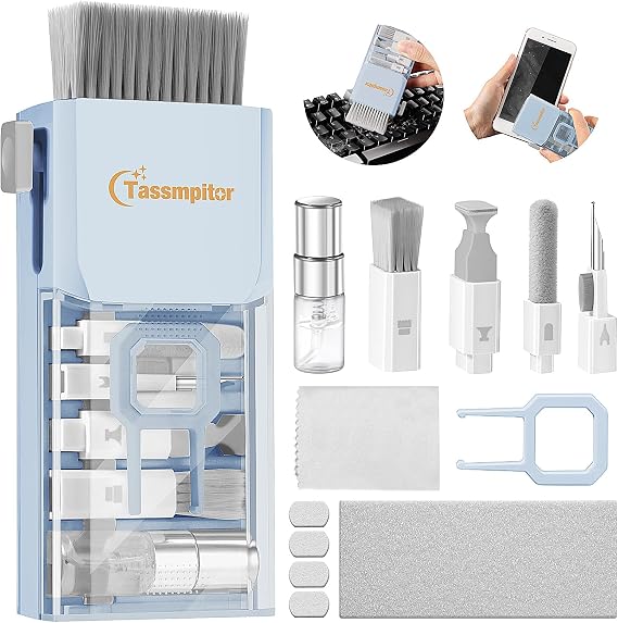 Tassmpitor Keyboard Cleaner & Laptop Cleaning Kit for Computer Screen, Blue