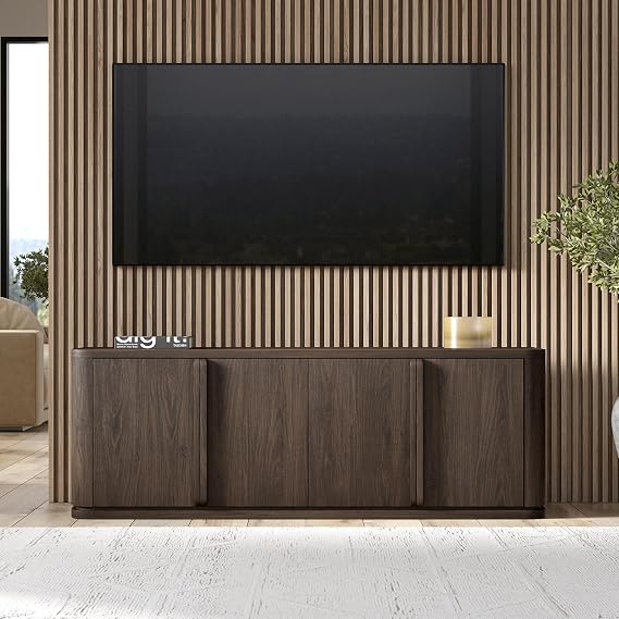 Henn&Hart 68" TV Stand for TVs up to 75", Rich Brown