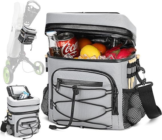 14-Can Golf Cart Expandable Soft Insulated Cooler Bag