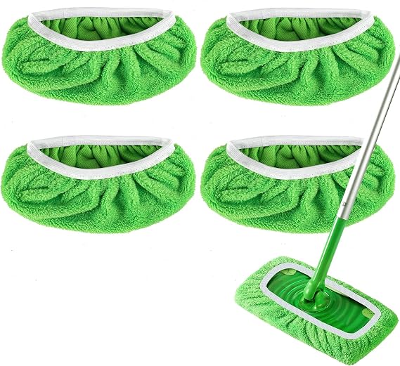 Reusable Microfiber Mop Pads Compatible with Swiffer Sweeper Mop