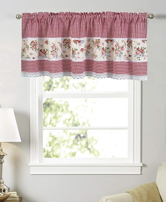 SJZ annlaite Valance (Red, 52"x18")