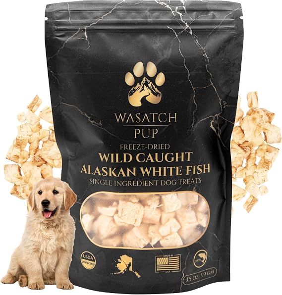 Freeze Dried Alaskan Whitefish Dog Treats, Natural Dog Treats