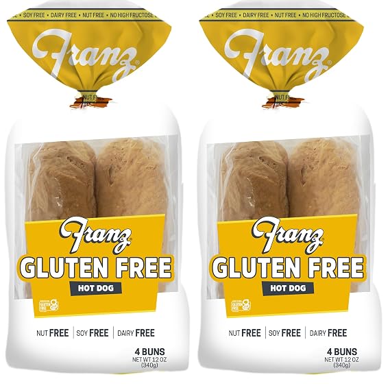 Franz Bakery Gluten Free Hot Dog Buns - 2 Pack (2 x 12oz)