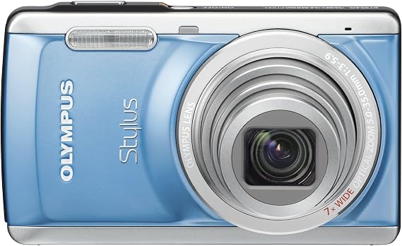 OM SYSTEM OLYMPUS Stylus 7040 14 MP Digital Camera with 7x Wide Angle Dual Image Stabilized Zoom and 3.0 inch LCD (Blue) (Old Model)