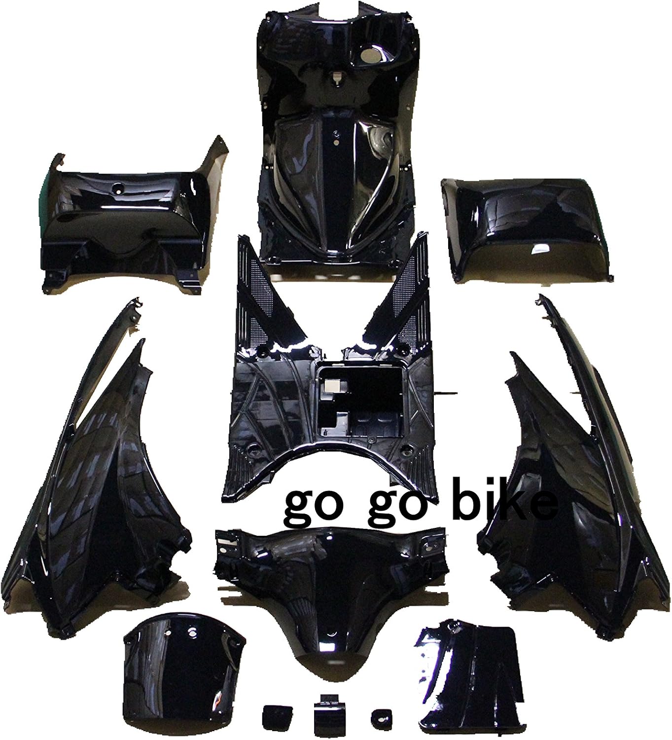 External New Suzuki Address V125GCF46A Inner Cowl Set Black Black Painted