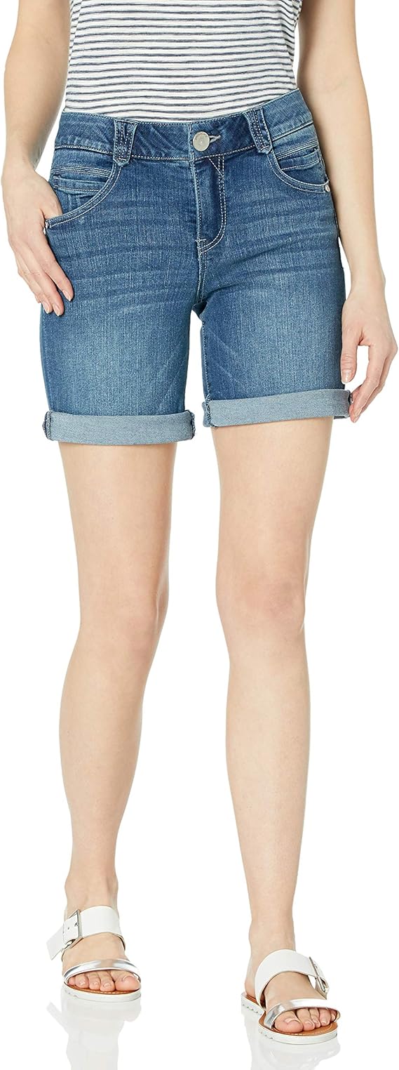 Democracy womens "Ab"solution Cuffed Denim Short