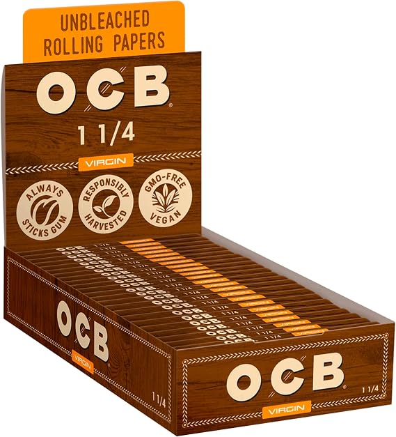 OCB Rolling Papers Unbleached Virgin 1 1/4 (78mm) 24 Booklets