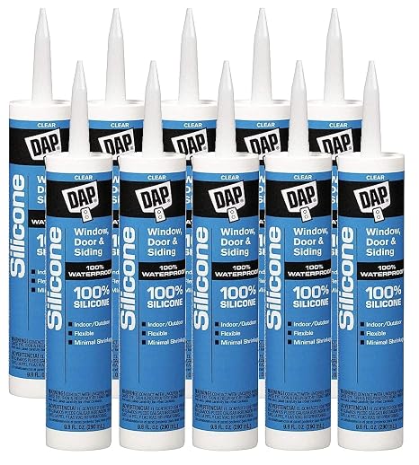 Dap 9.8 oz. Clear Silicone Rubber 100% Window, Door and Siding Sealant (Pack of 10)