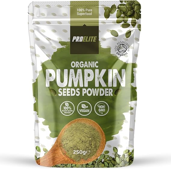 Organic Pumpkin Seed Protein Powder 250g - 60% Protein - Superfood Vegan Protein Plant Proteins by PROELITE