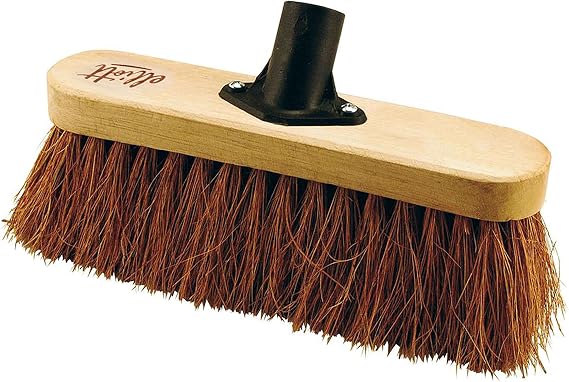 Elliott 25 cm Natural Coconut Fibre FSC Certified Broom Head Replacement with Stiff Bristles – Heavy Duty, Ideal for Indoor use, Homes, Kitchens and Spring Cleaning