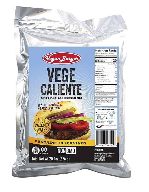 Vegan Burger (18 Serving Bag): Vege Caliente Mix - Long Term Storage 10+ Years