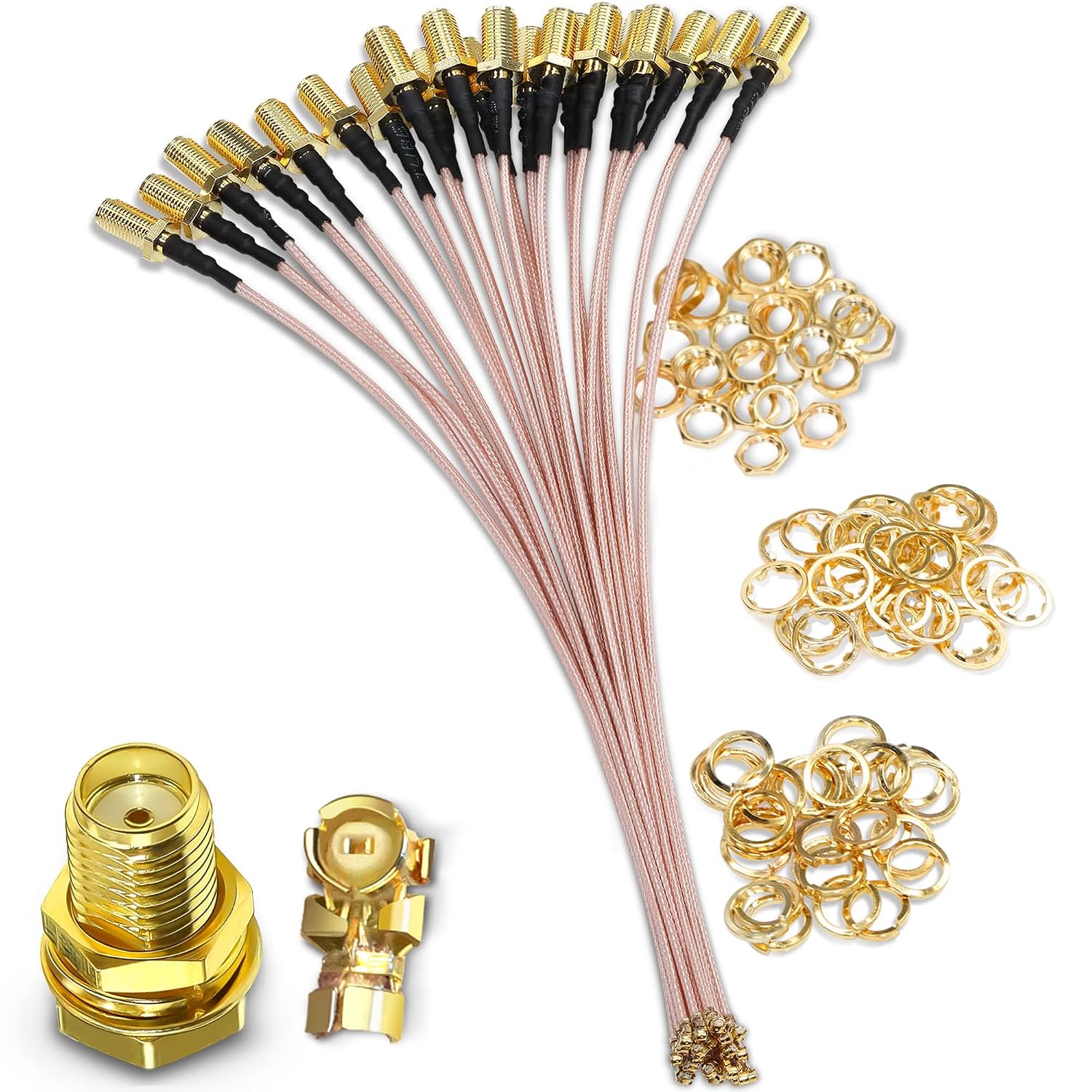 SMA to IPX TUOLNK SMA Female to U.FL IPX MHF1 RF Coax Adapter RG178 Pigtail Cable SMA Female to IPX Coaxial Cable 5 pcs 6inch15cm