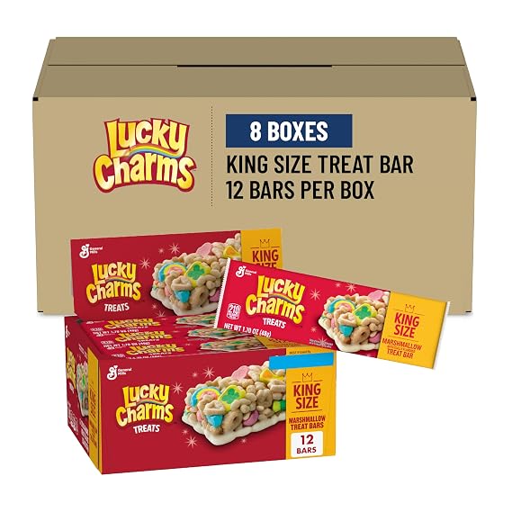 Lucky Charms King Size Treat Bars, 96 Ct, 10.2 lb Case