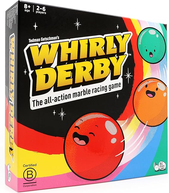 Big Potato Whirly Derby| The All Action Marble Racing Game | New Family Board Game, for 2-6 players, Age 8+