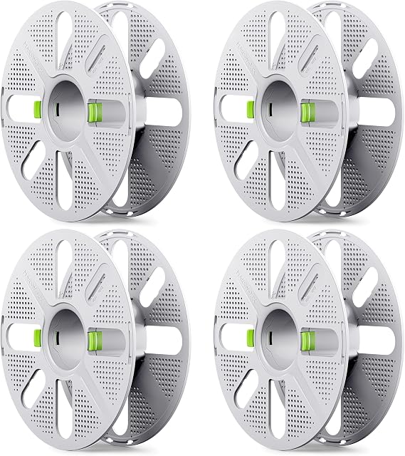 Quick-Swap Reusable Spool for Refill Filament, Two-Finger Press Design, Compatible with Bambu Lab 3D Printers, 4 pcs