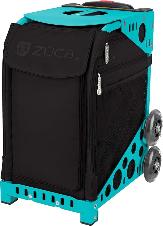 ZUCA Stealth Insert Bag and Aqua Frame with Flashing Wheels