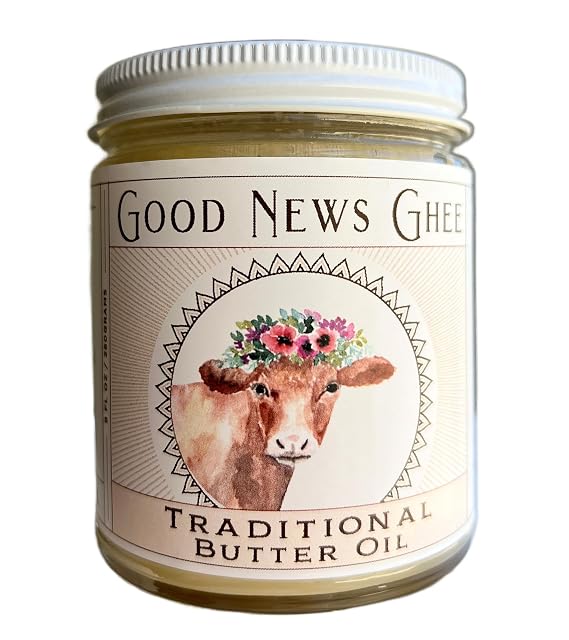 Good News Ghee Traditional Grass Fed High Vitamin Butter Oil, 9oz