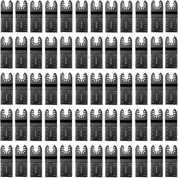 60Pcs Oscillating Tool Blades Professional Universal Oscillating Saw Blades Quick Release Multi Tool Blades Compatible with Fein Multimaster, Milwaukee, Makita, Ryobi, Rockwell