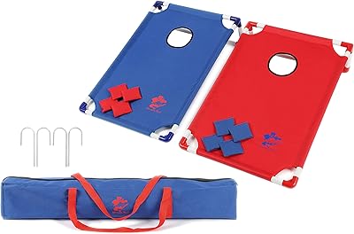 MR CHIPS Cornhole Game with Boards and Corn Hole Bean Bags Four Free Can Coolers