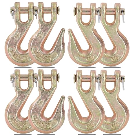 8 Pack 5/16" Clevis Grab Hook, Heavy Duty Chain Hook