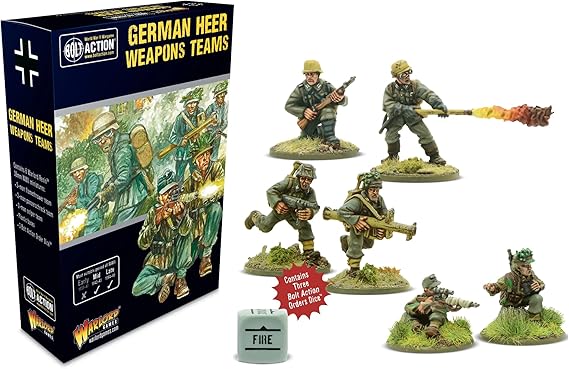 Warlord Games German Army Weapons Teams - 28mm Scale Miniatures for Bolt Action Highly Detailed World War 2 Miniatures for Table-top Wargaming