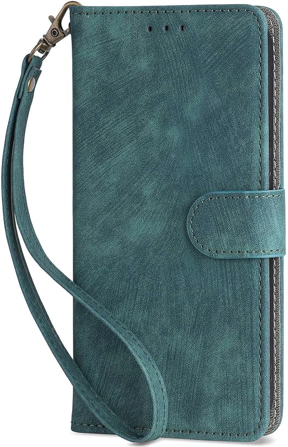 Case Compatible with Tecno Phantom X2 Pro,Case with Card Slot.Wallet design,RFID Protection.Standable Flip Case Green