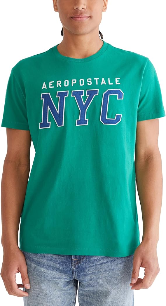 Aeropostale Men's Center Chest Logo Short Sleeve Tee