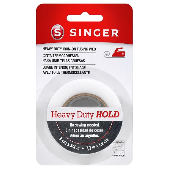 SINGER Heavy Duty Iron-On Fusing Web, 34 x 8 yds