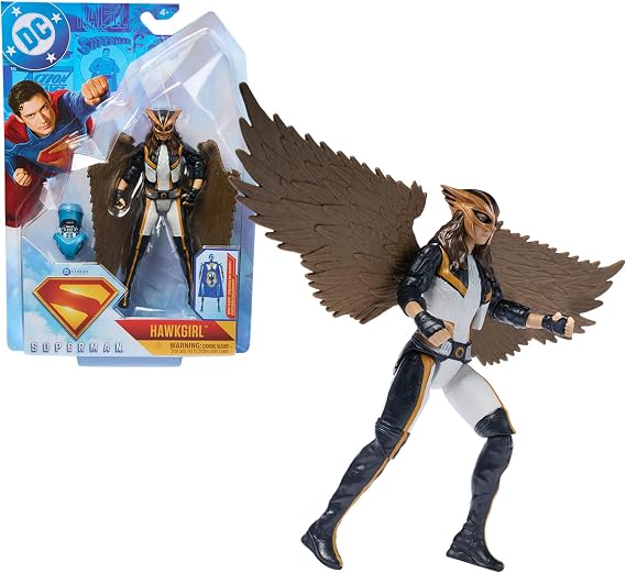 DC Comics Superman Hawk Girl Action Figure, 6-Inch | Dynamic Articulation, Authentic Movie Design, Superhero Toys, Pretend Play Gifts for Kids & Collectors Ages 4+