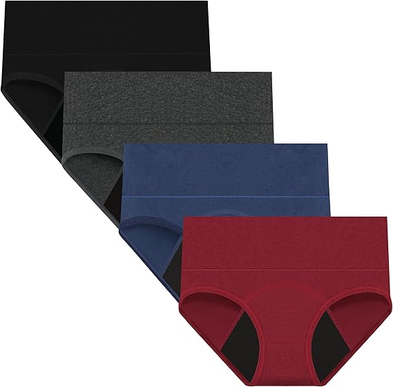 Nalwort Womens Menstrual Period Panties Cotton Leak Proof Underwear Postpartum Protective Briefs