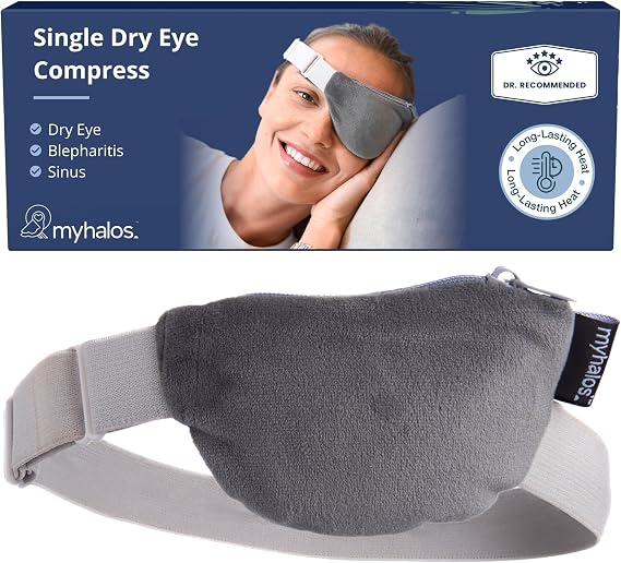 MyHalos Heated Eye Compress, Warm Compress for Dry Eyes, Blepharitis & MGD