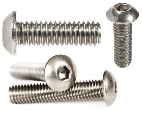 M8 (8mm x 25mm) Button Head Screws Allen Socket Bolts A2 Stainless Steel Screws (Pack of 20) - F01B 8x25_20