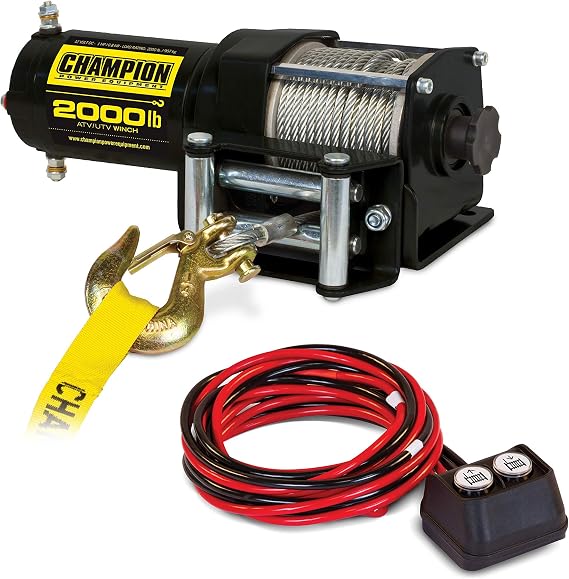 Champion Power Equipment 2000-lb. ATV/UTV Winch Kit