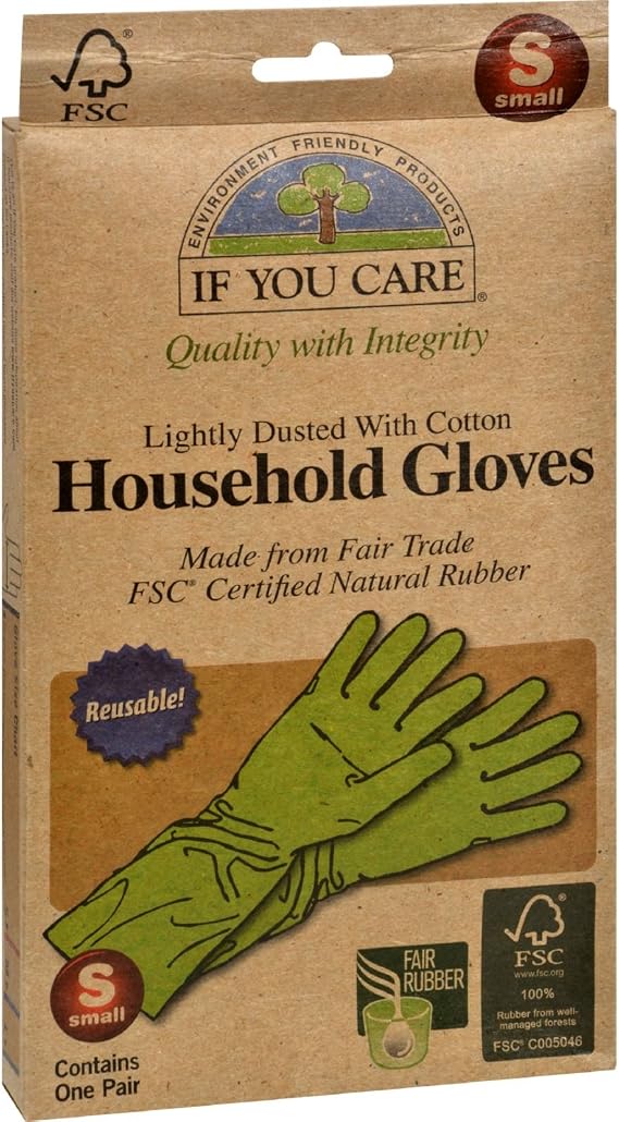 If You Care Household Gloves - Reusable - Small - 1 Pair (Pack of 2)