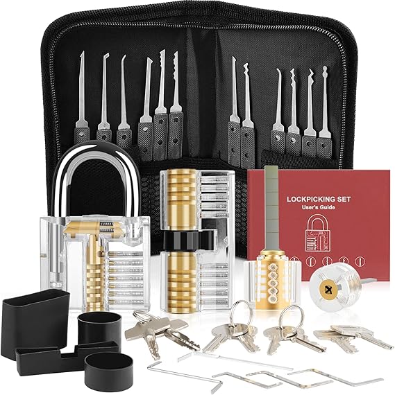 Diyife 36-Piece Lock Picking Set Lock Picking Set Lock Pick Set Black