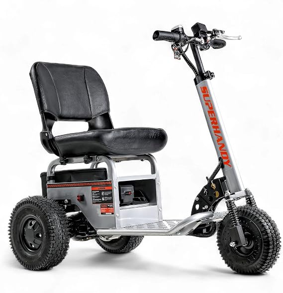 SuperHandy Electric Tugger Cart, Industrial Tow Tractor Riding Scooter - 1 Seater, 2600 lbs Towing Cap, 350 lbs load cap, 48V 4Ah Li-Ion Battery - For Warehouse Material & Mobility Personnel Transport | Ride-on electric tugger for carts, trailers and facility towing; industrial tow tractor supports warehouse movement