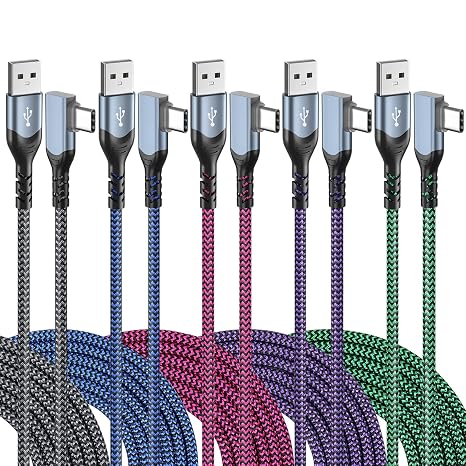 OKRAY USB C Cable 10ft, 5-Pack Type C Fast Charging Android Charger Cords