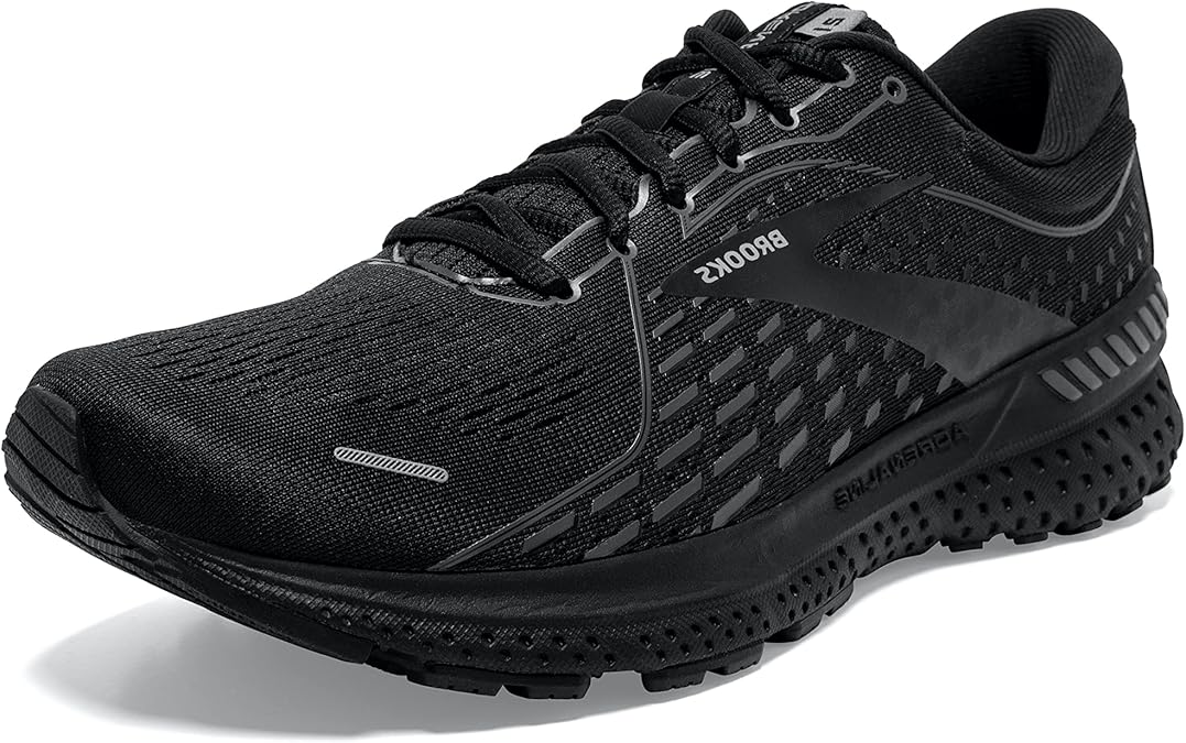 Brooks Men's Adrenaline GTS 21 Running Shoe - Black/Black/Ebony - 9.5
