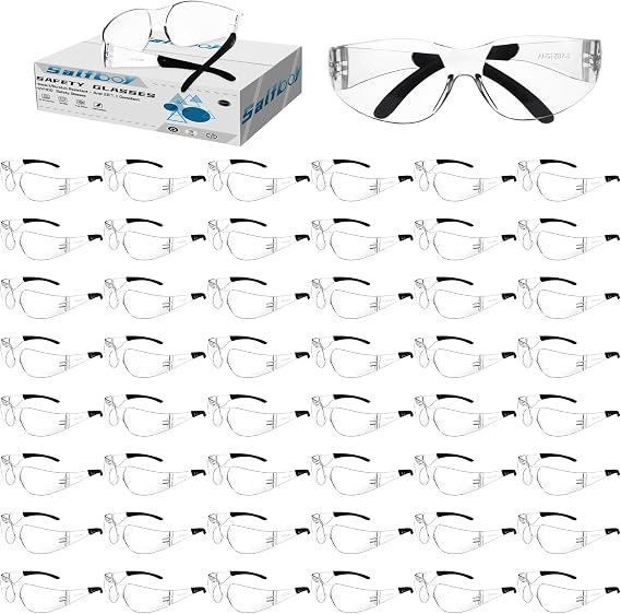 Salfboy Ansi Z87.1 Certified Safety Glasses, Bulk Protection Glasses