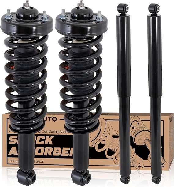 KUIPERAUTO Front+Rear Strut Shocks Assembly Compatible with 2009-2013 Ford F-150 4WD Shock Absorbers Assembly