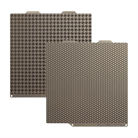 184x184mm 3D Printer Platform Gold Pattern Building Plate for BambuLab A1 Mini: Double-Sided Smooth Hexagon Honeycomb + Trellis Hologram Smooth Flexible Spring Steel Sheet
