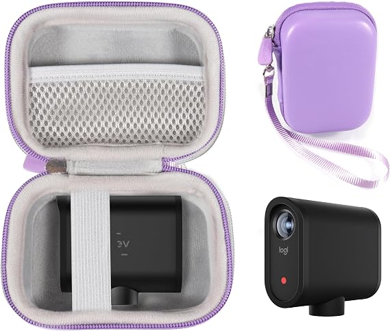 Case for Logitech for Creators Mevo Start, Wireless Live Streaming Camera, (Purple)