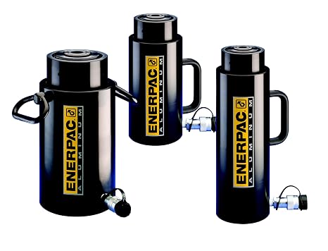 Enerpac RACL-504 Single-Acting Aluminum Lock Nut Hydraulic Cylinder with 50-Ton Capacity, Single Port, 3.94" Stroke Length